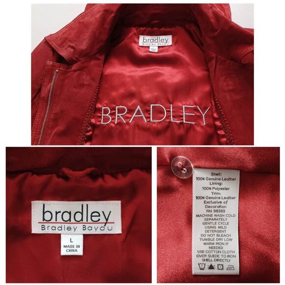 Bradley Bayou Red Suede Detachable Hood Coat - Picture 9 of 16
